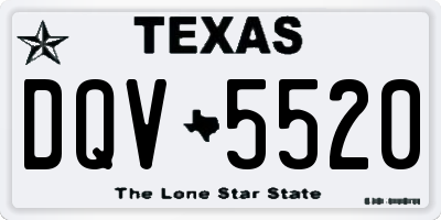 TX license plate DQV5520