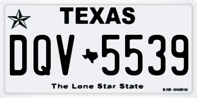 TX license plate DQV5539