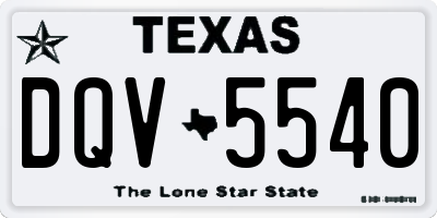 TX license plate DQV5540