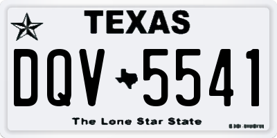 TX license plate DQV5541