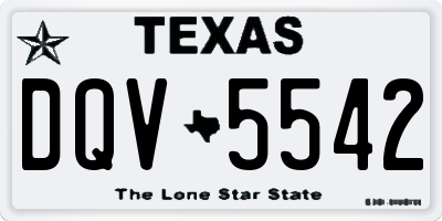 TX license plate DQV5542
