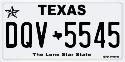 TX license plate DQV5545