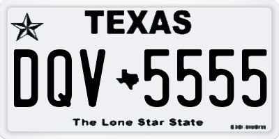 TX license plate DQV5555