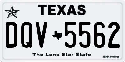TX license plate DQV5562