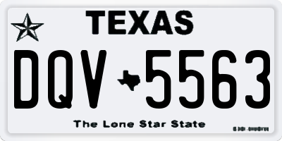 TX license plate DQV5563