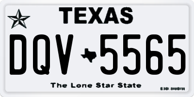 TX license plate DQV5565