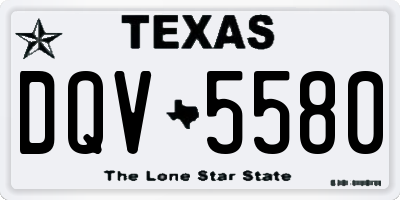 TX license plate DQV5580