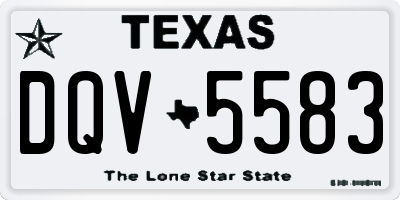TX license plate DQV5583