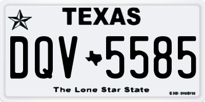 TX license plate DQV5585