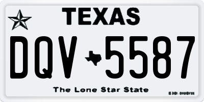 TX license plate DQV5587