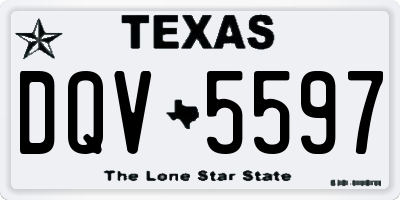 TX license plate DQV5597