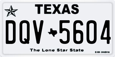 TX license plate DQV5604