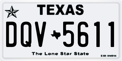 TX license plate DQV5611