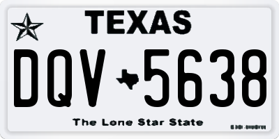 TX license plate DQV5638