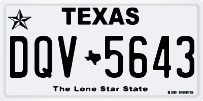 TX license plate DQV5643