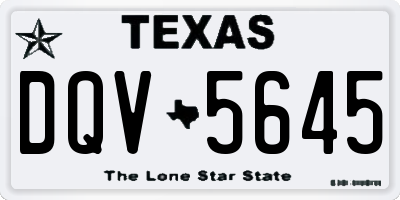 TX license plate DQV5645