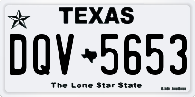 TX license plate DQV5653