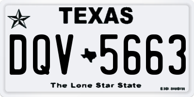TX license plate DQV5663