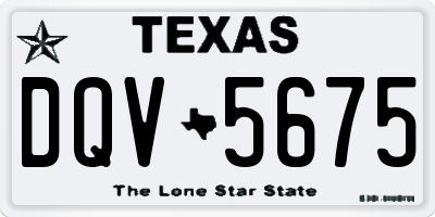 TX license plate DQV5675