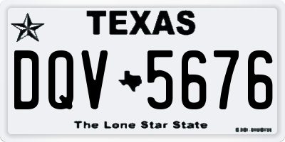 TX license plate DQV5676