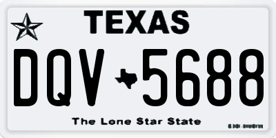 TX license plate DQV5688
