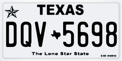 TX license plate DQV5698