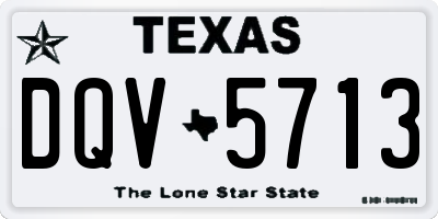 TX license plate DQV5713