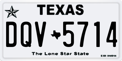 TX license plate DQV5714