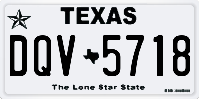 TX license plate DQV5718