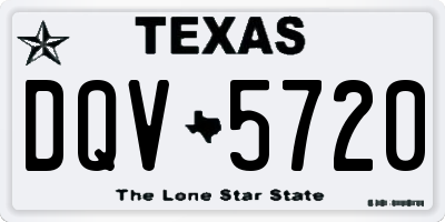 TX license plate DQV5720