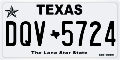 TX license plate DQV5724