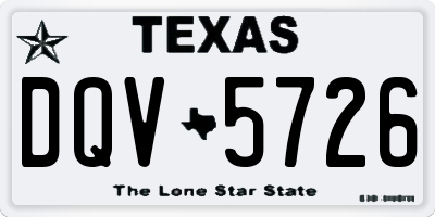TX license plate DQV5726