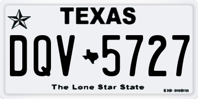 TX license plate DQV5727