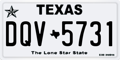 TX license plate DQV5731
