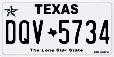 TX license plate DQV5734