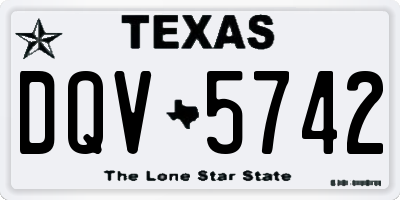 TX license plate DQV5742