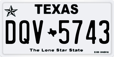 TX license plate DQV5743