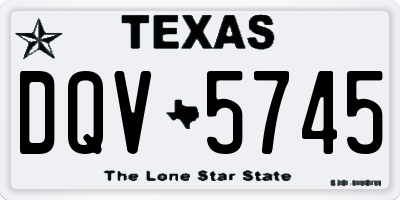 TX license plate DQV5745