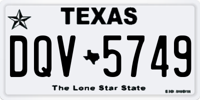 TX license plate DQV5749