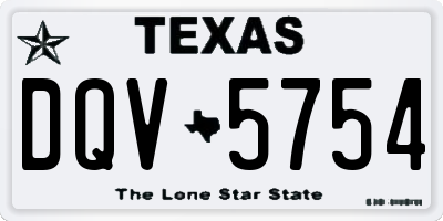 TX license plate DQV5754