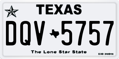 TX license plate DQV5757