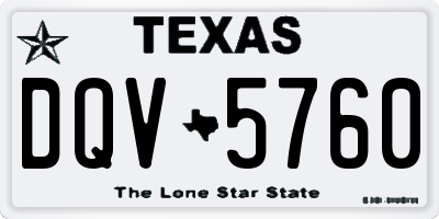 TX license plate DQV5760
