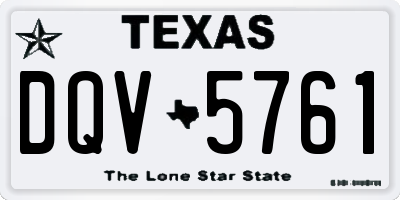 TX license plate DQV5761