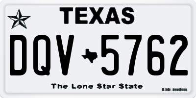 TX license plate DQV5762