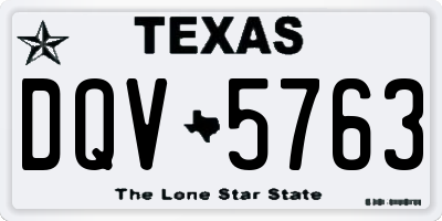 TX license plate DQV5763