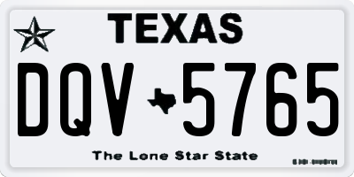 TX license plate DQV5765