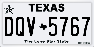 TX license plate DQV5767