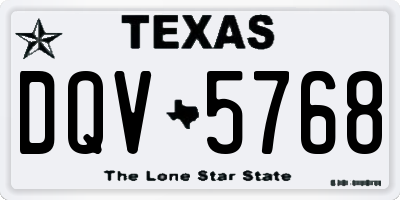 TX license plate DQV5768