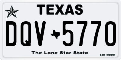 TX license plate DQV5770