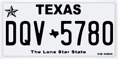 TX license plate DQV5780